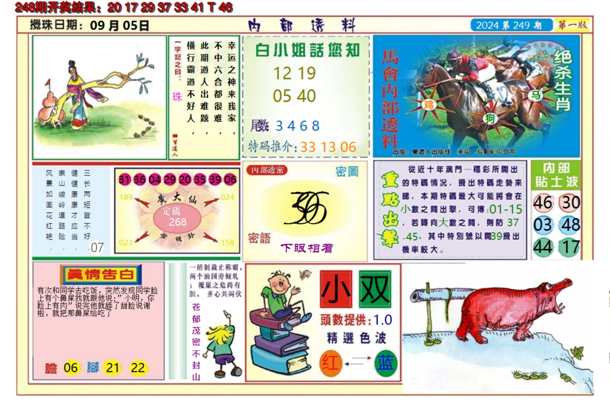 2024249期澳门内部透料A