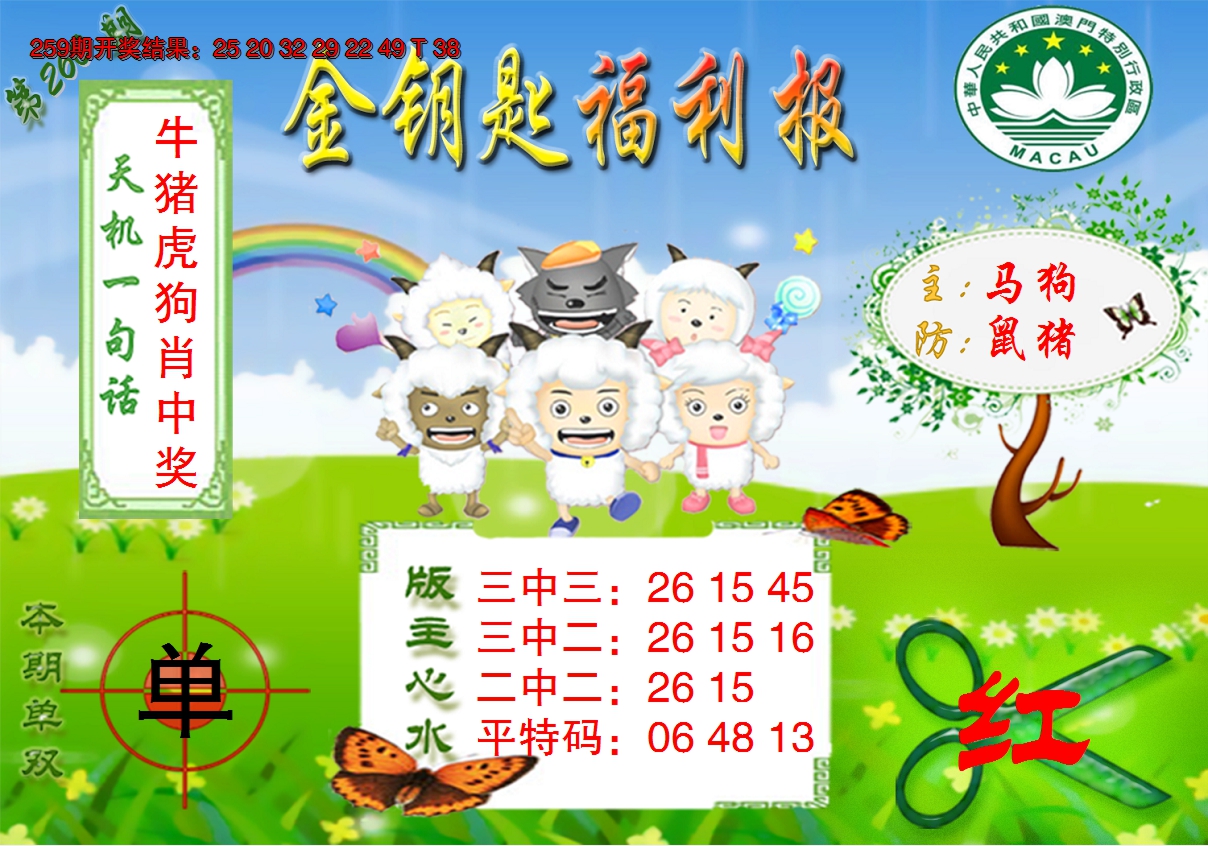 2024260期《金钥匙福利》
