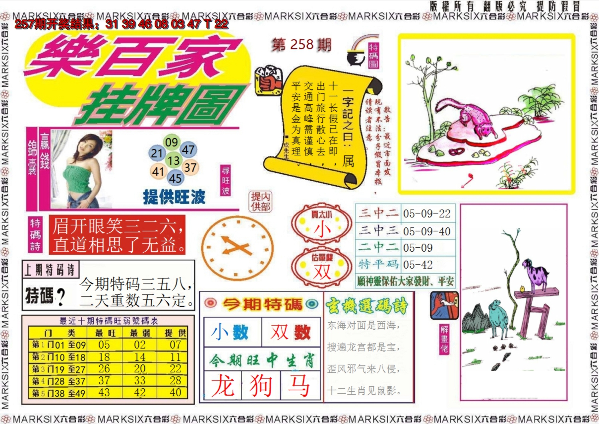 2024258期乐百家挂牌图