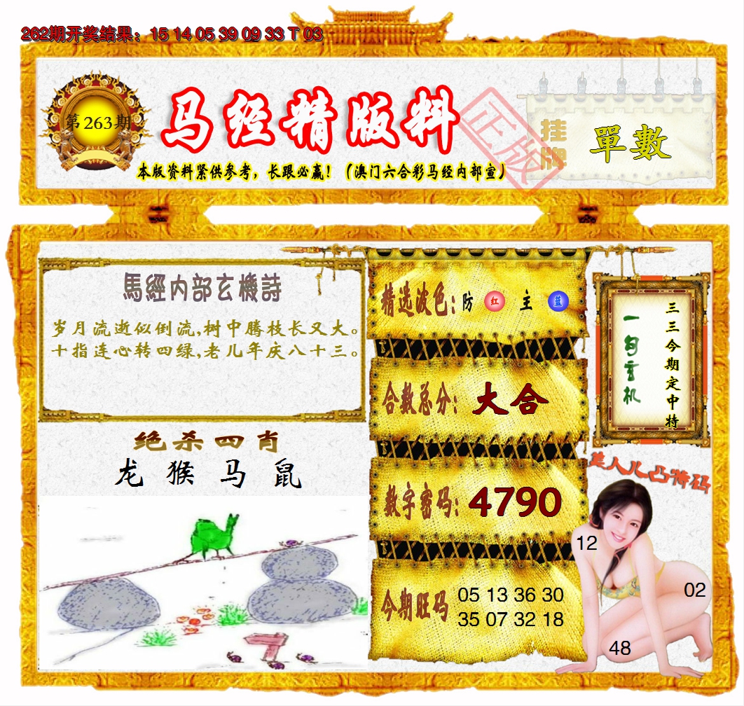 2024263期马经精版料