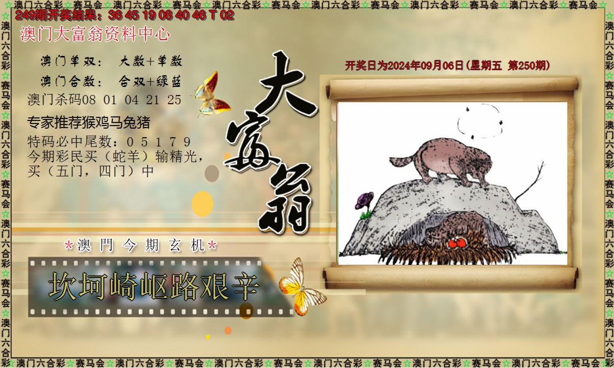 2024250期新大富翁