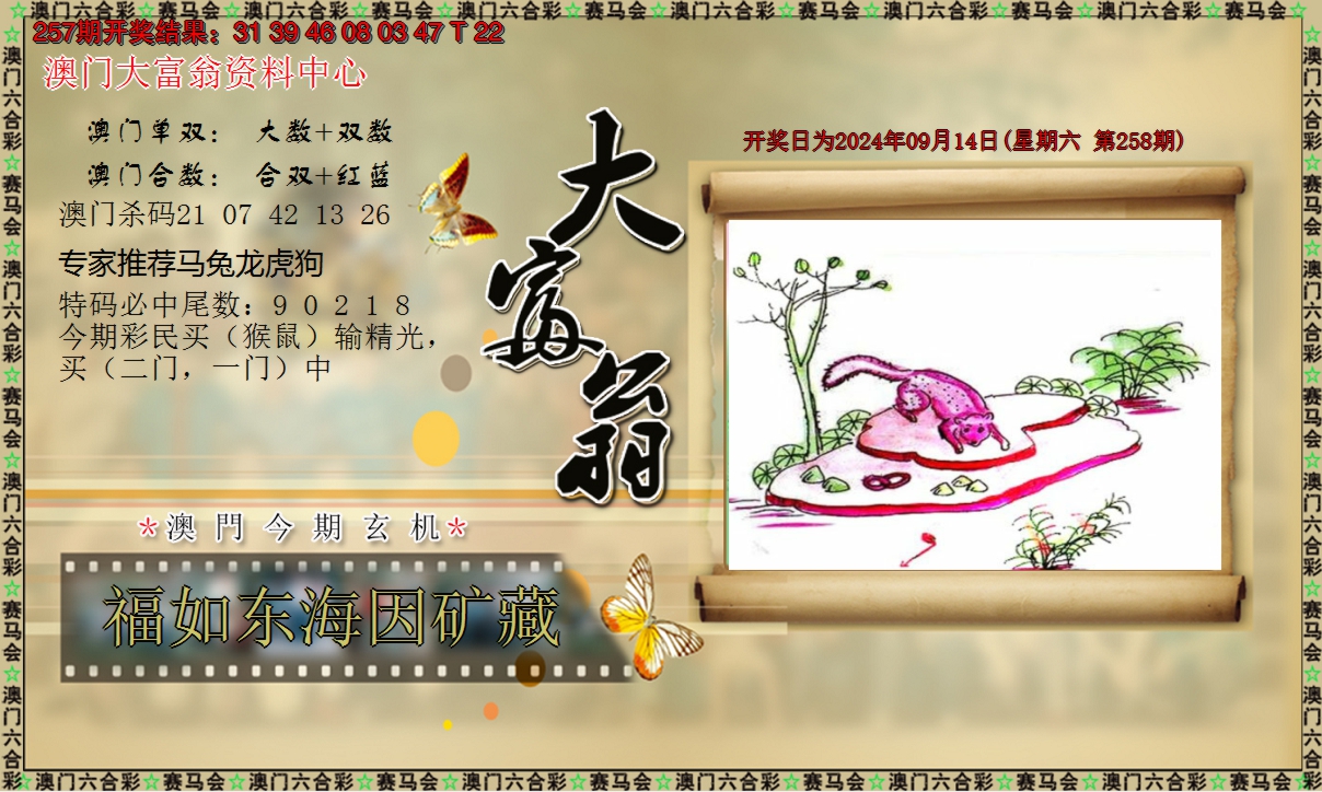 2024258期新大富翁