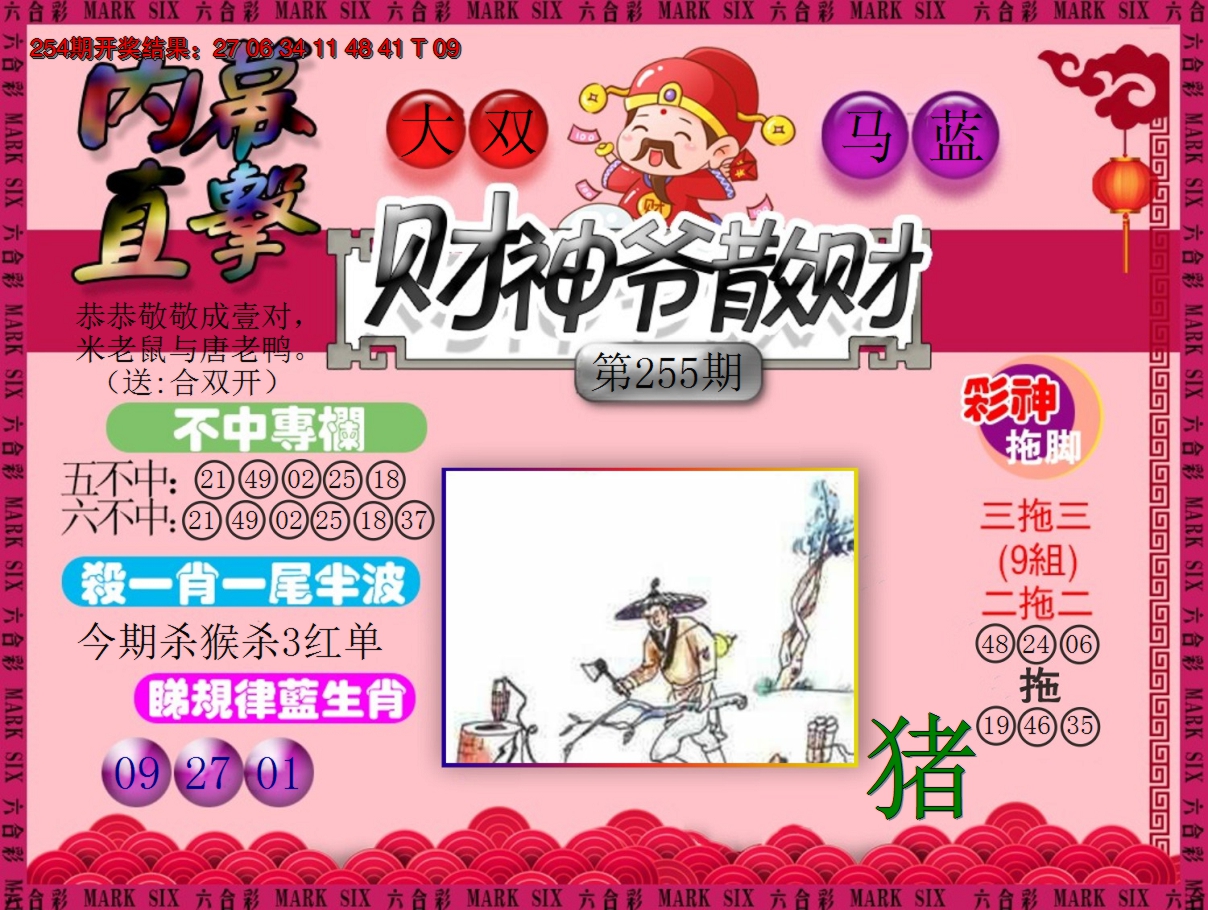2024255期财神爷散财