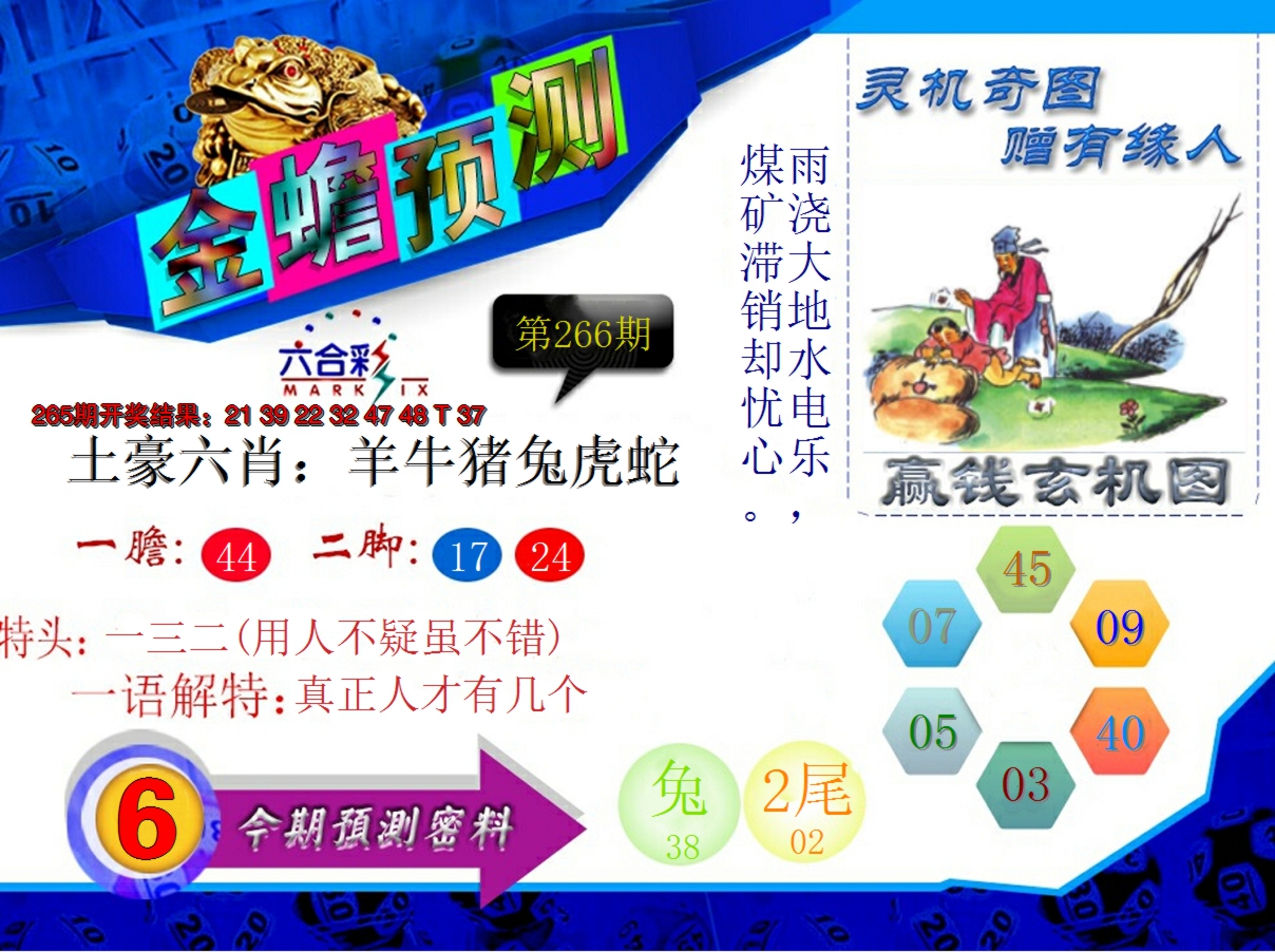 2024266期金蟾预测