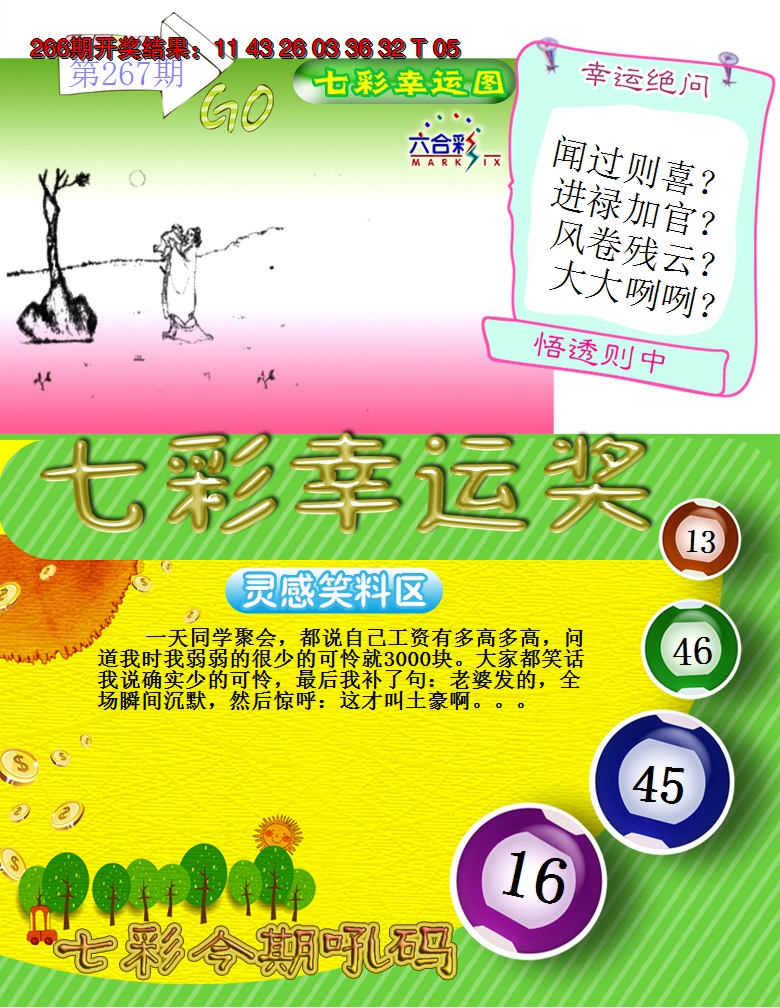 2024267期七彩幸运奖