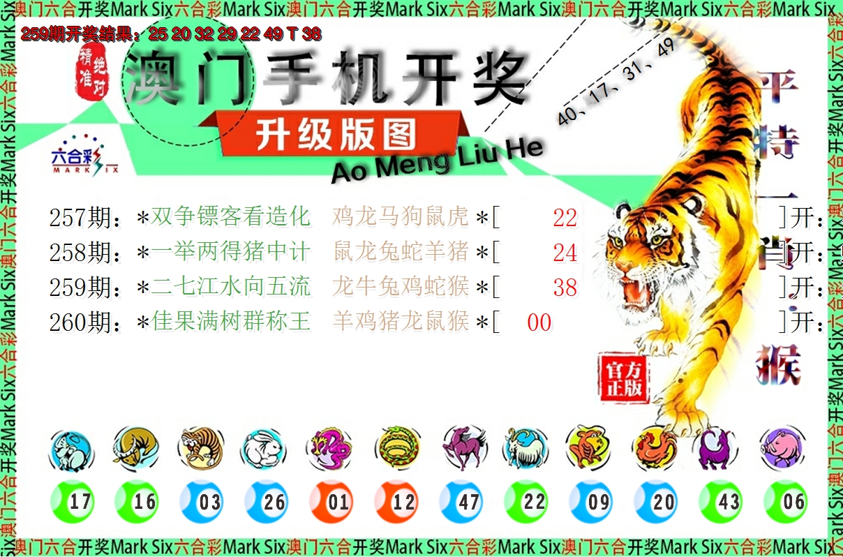 2024260期澳门开奖报