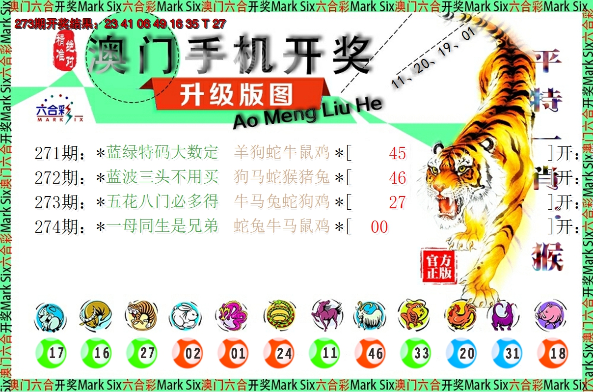 2024274期澳门开奖报
