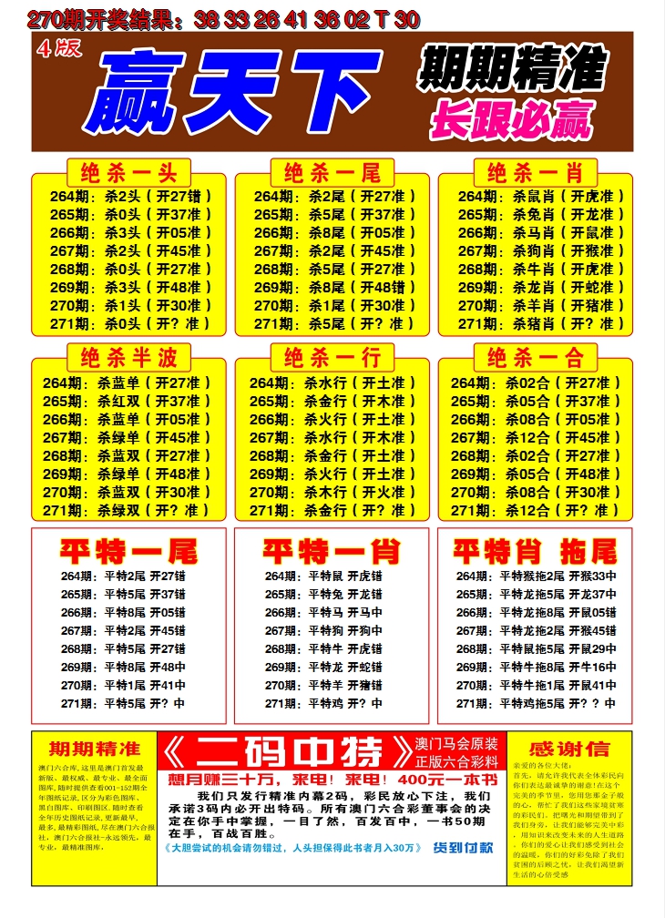 2024271期澳门赢天下C