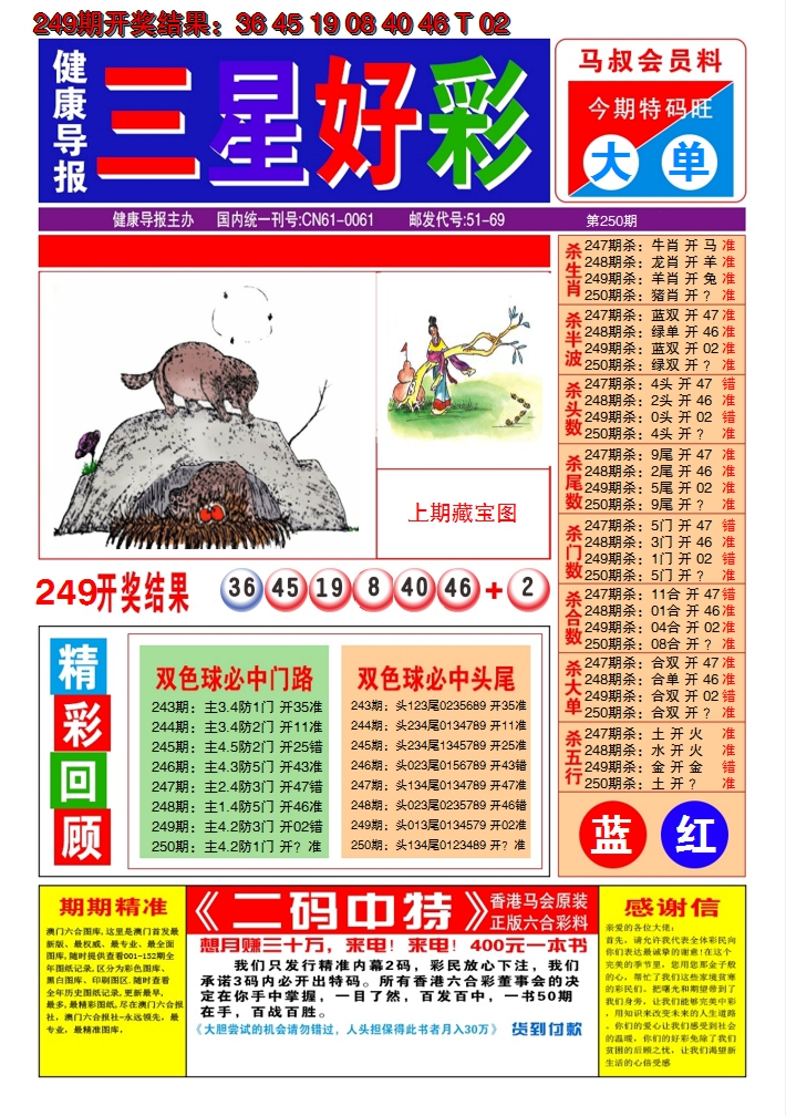2024250期澳门三星好彩A