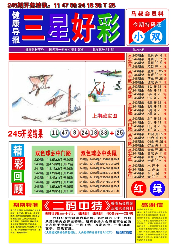 2024246期澳门三星好彩A