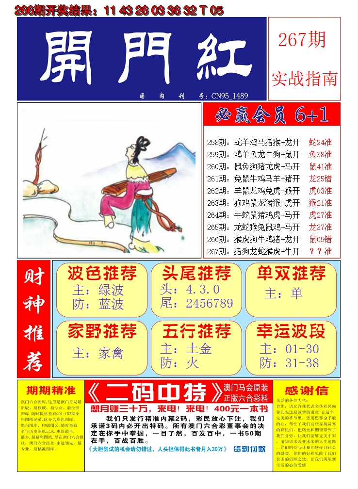 2024267期澳门开门红A