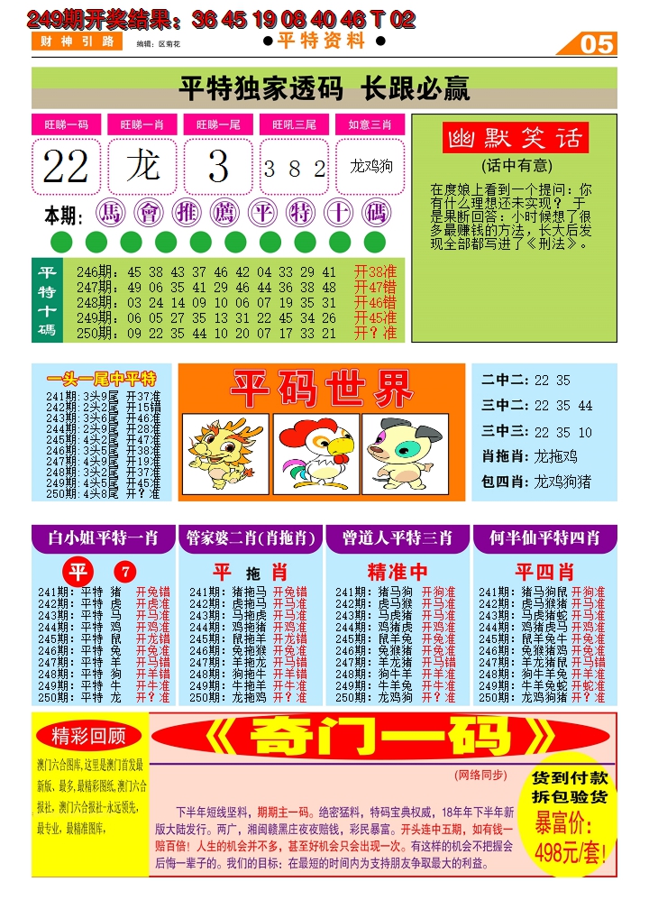 2024250期财神引路D