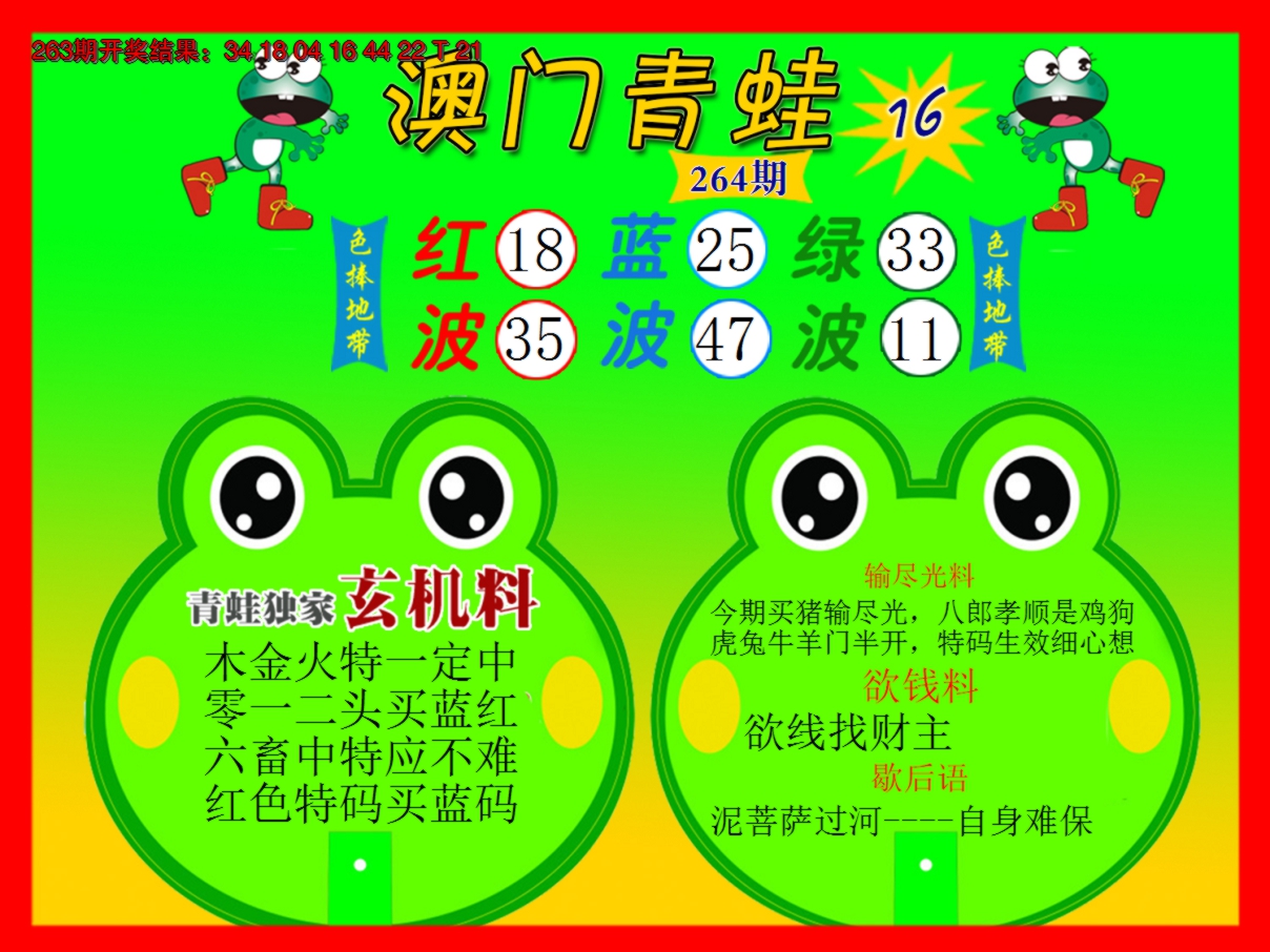 2024264期青蛙系列16