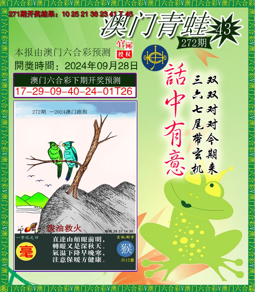 2024272期青蛙系列43