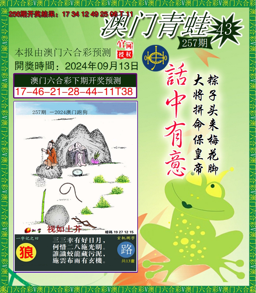 2024257期青蛙系列43