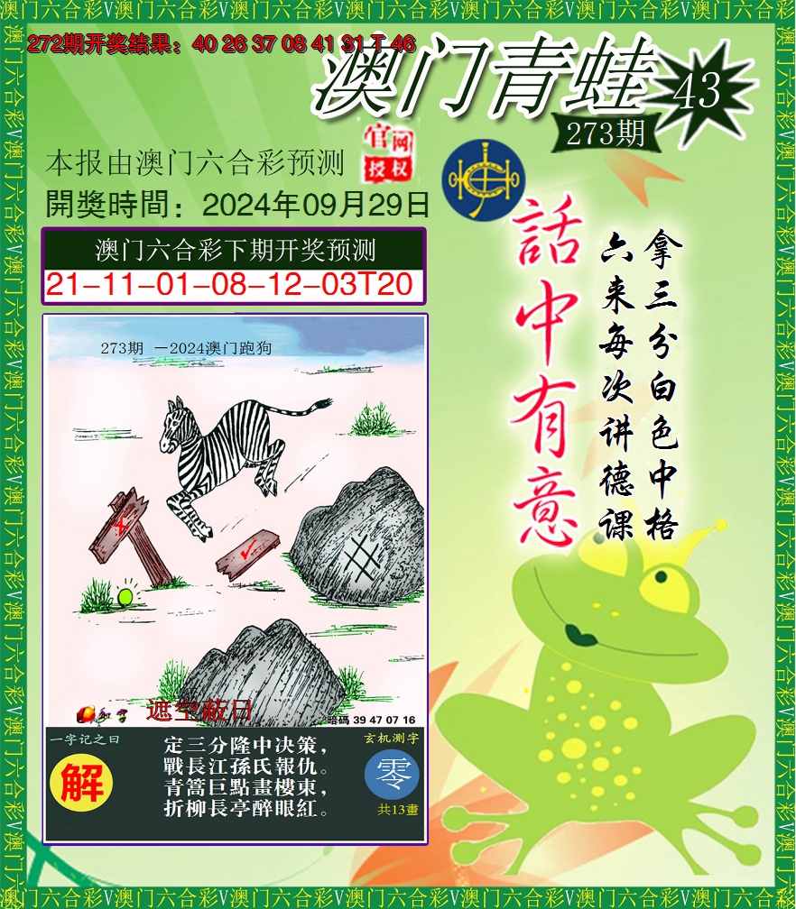 2024273期青蛙系列43