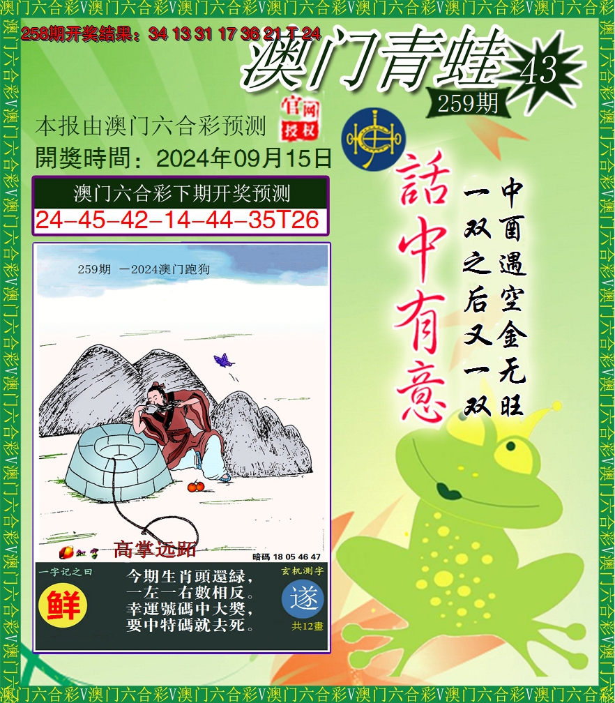 2024259期青蛙系列43