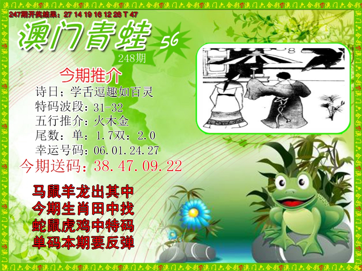 2024248期青蛙系列56