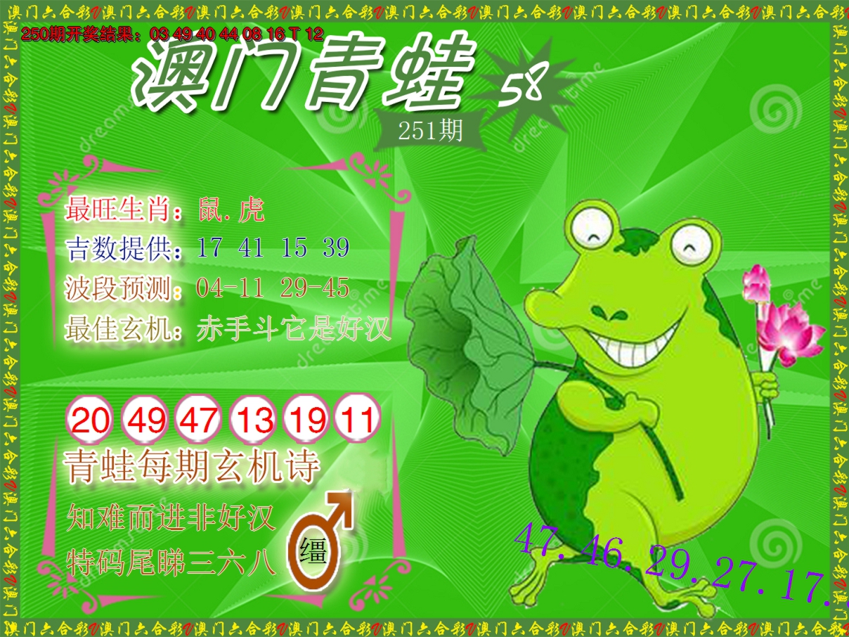 2024251期青蛙系列58