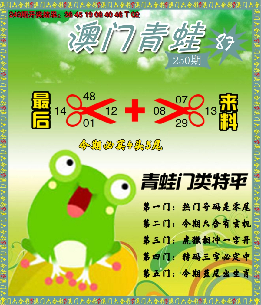 2024250期青蛙系列87
