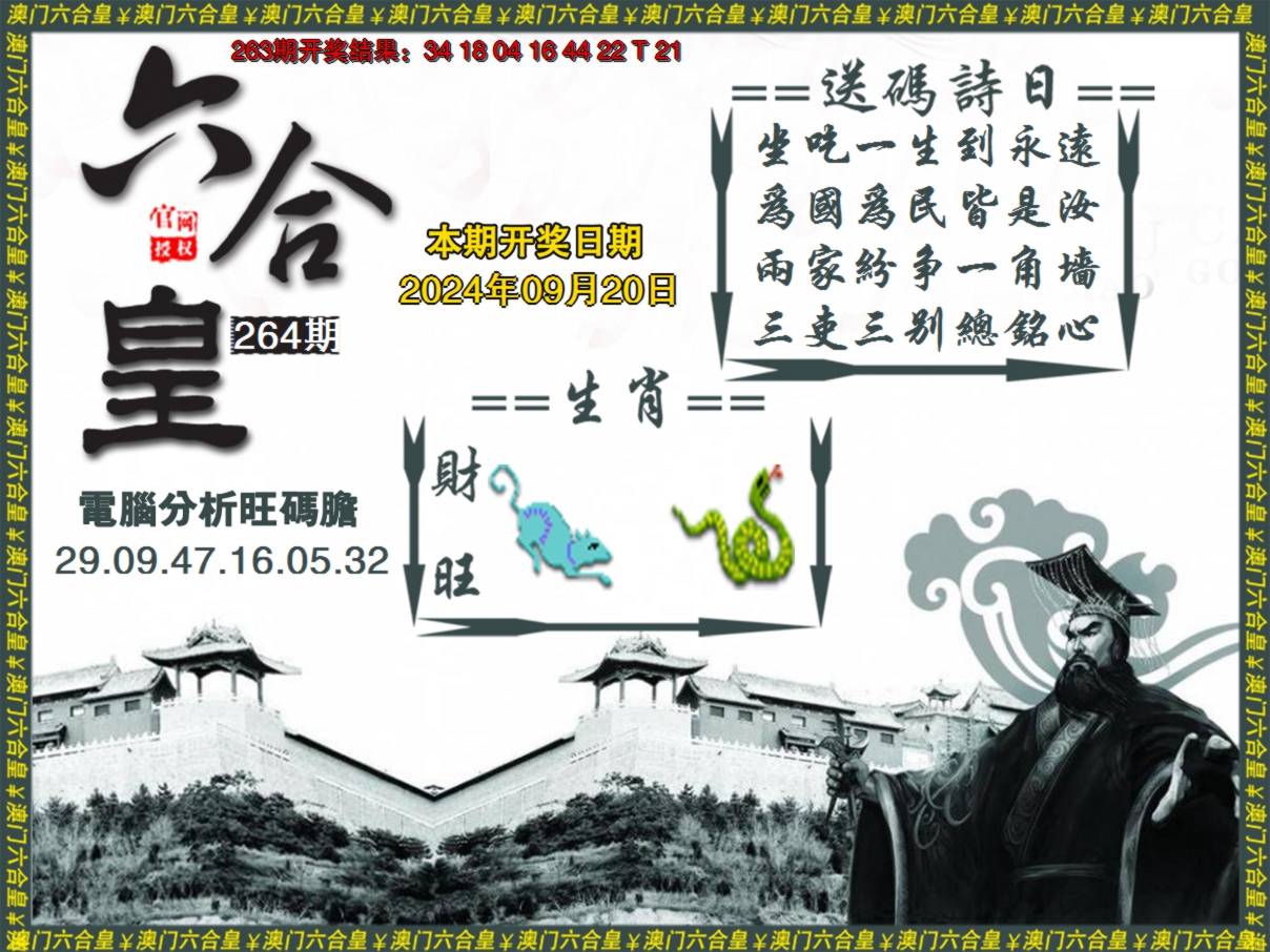 2024264期六合皇系列3