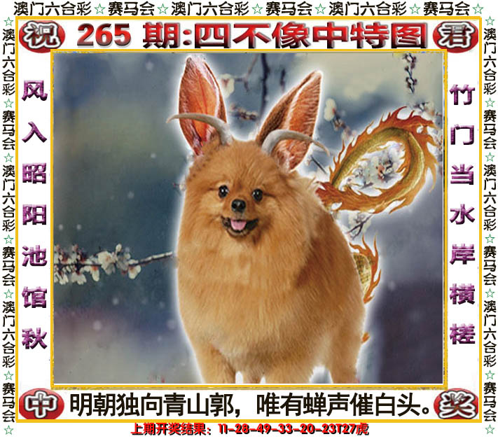 2024265期四不像中特图