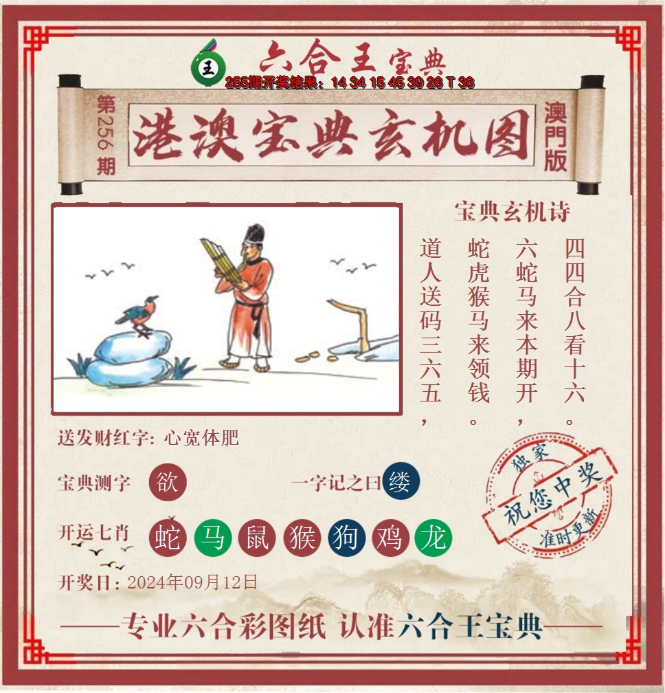 2024256期六合王港澳宝典玄机图