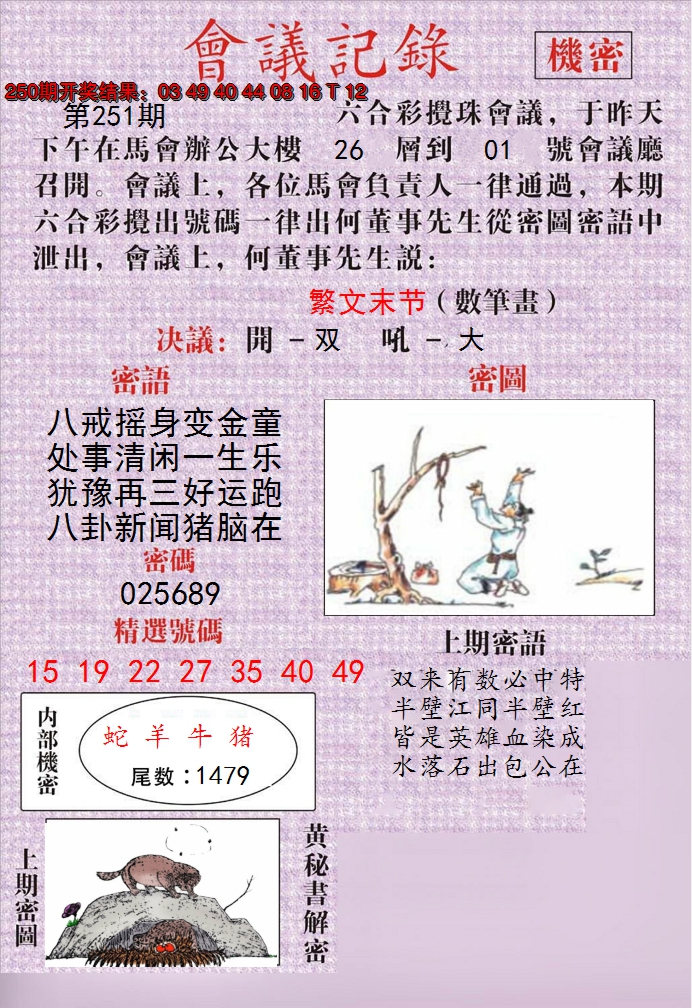 2024251期澳门会议记录