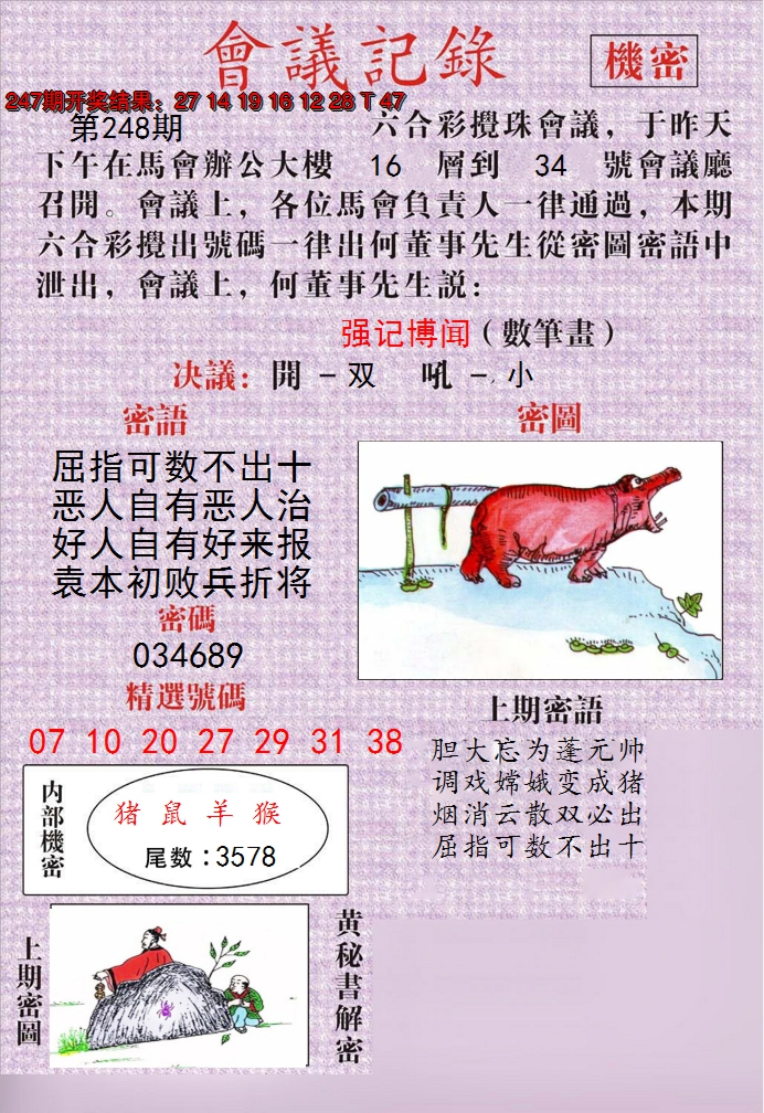 2024248期澳门会议记录