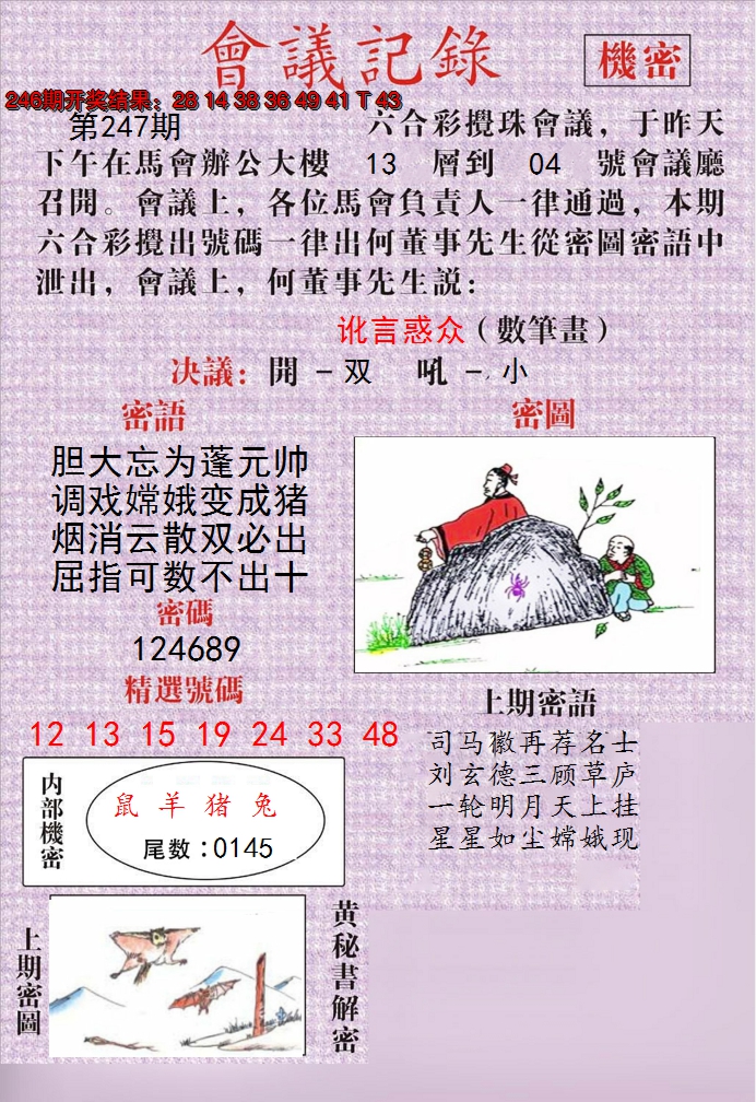 2024247期澳门会议记录
