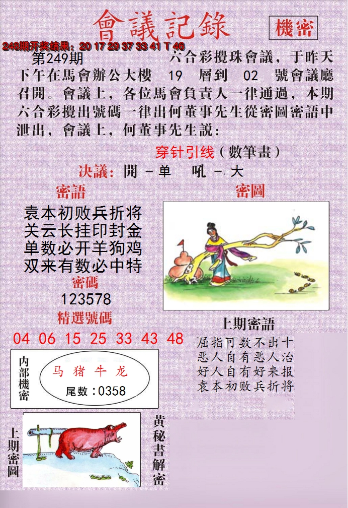 2024249期澳门会议记录
