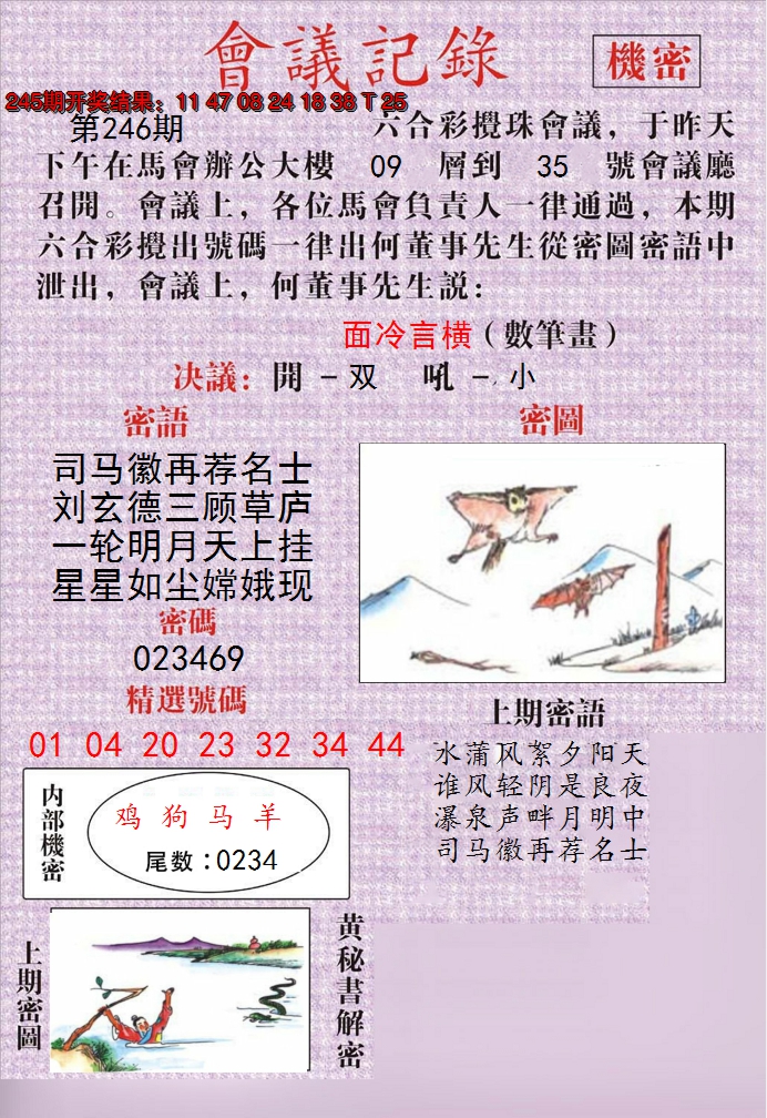 2024246期澳门会议记录