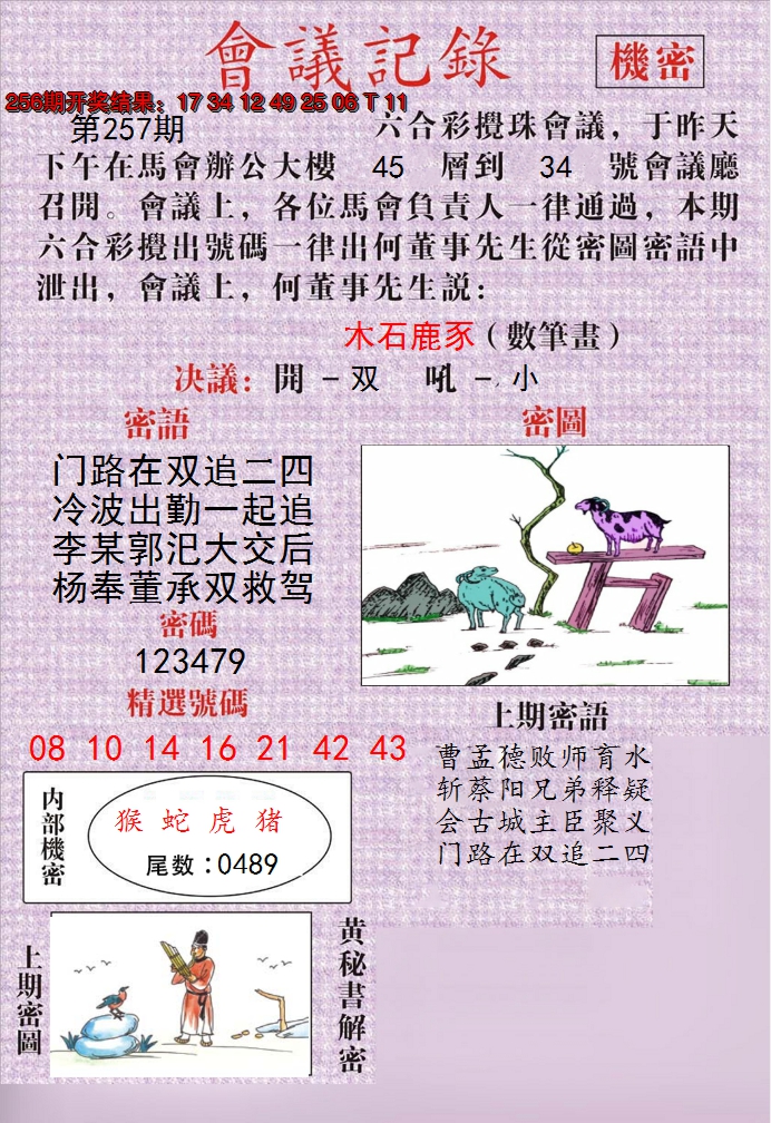 2024257期澳门会议记录
