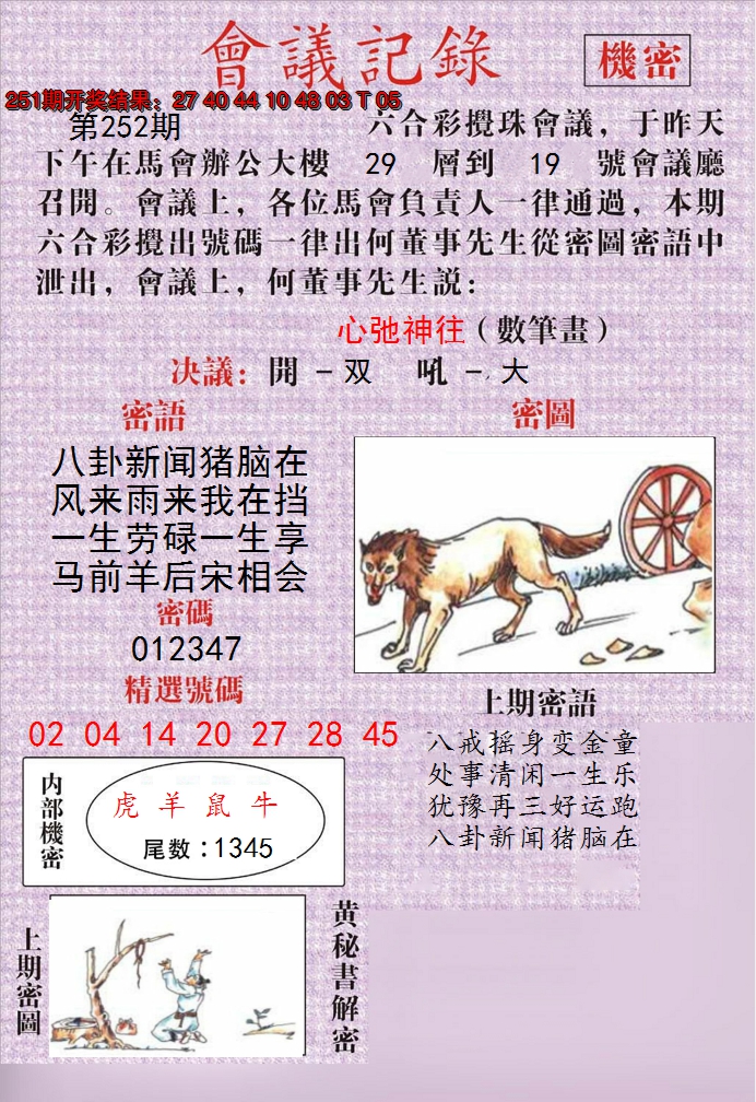 2024252期澳门会议记录
