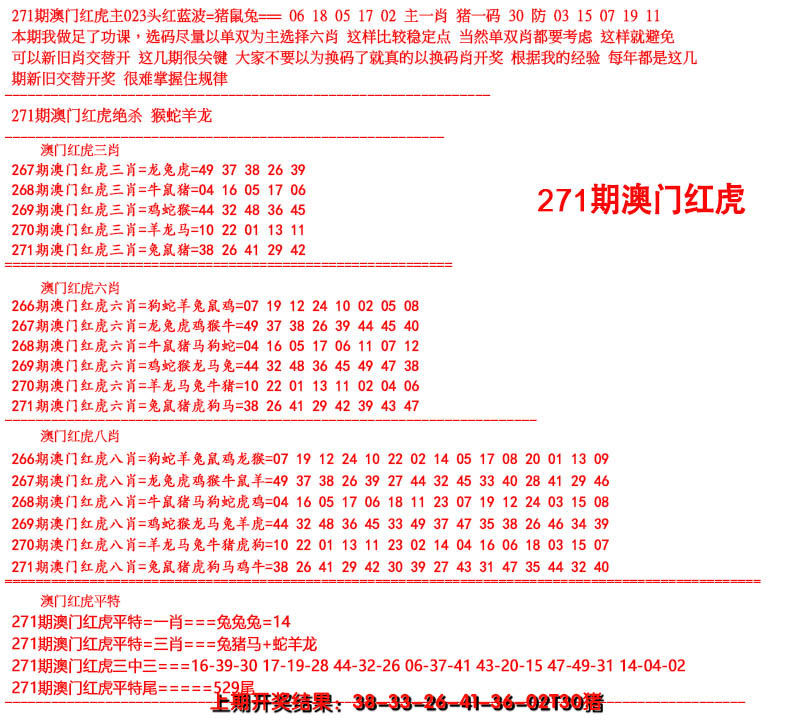 2024271期红虎图
