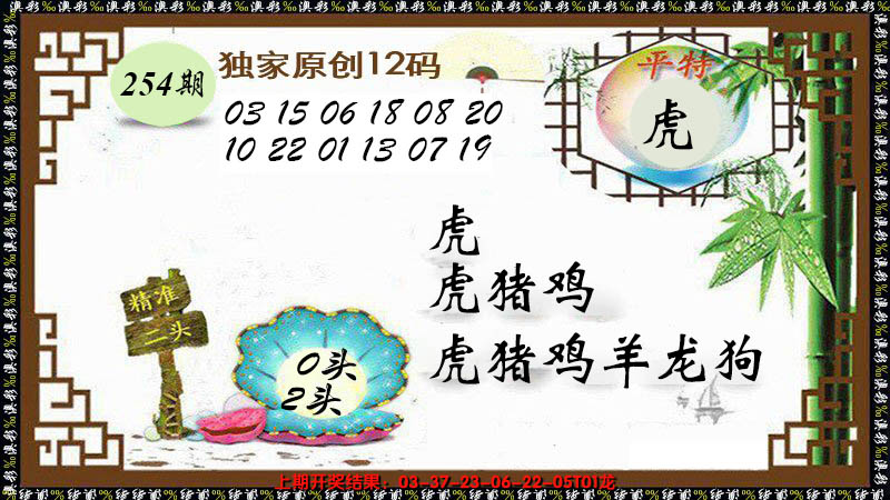 2024254期12码特图