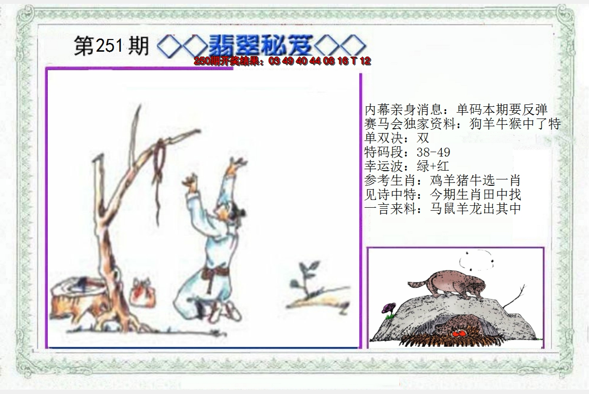 2024251期另翡翠秘笈