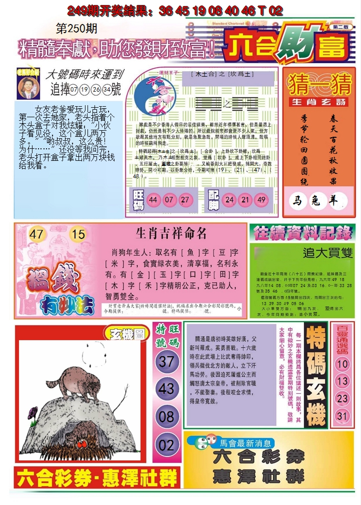 2024250期六合财富B