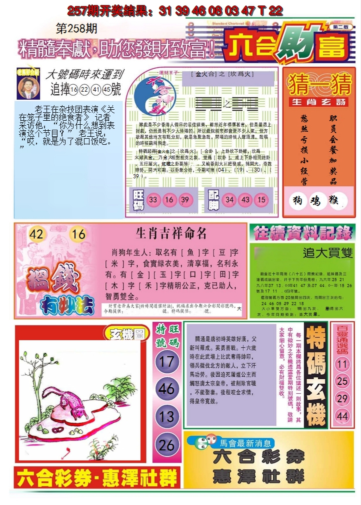 2024258期六合财富B