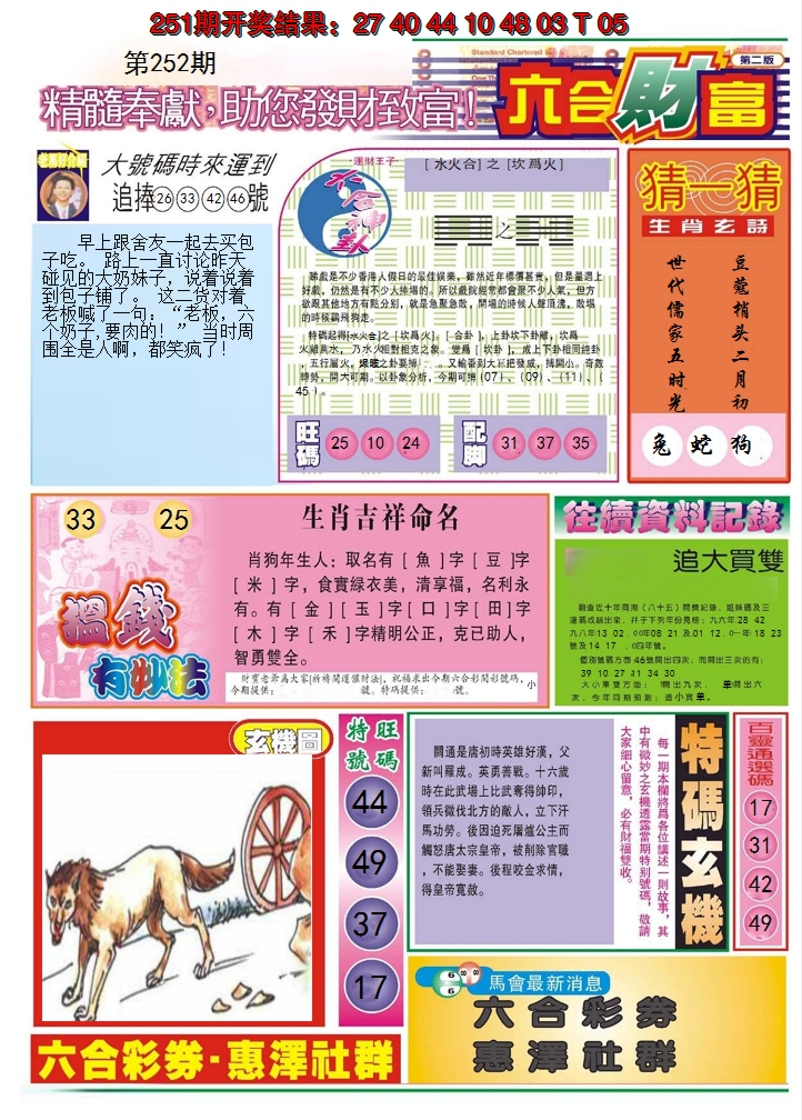 2024252期六合财富B