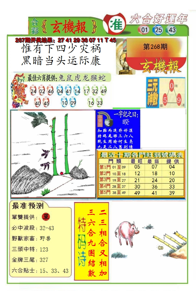 2024268期九龍玄机报(推荐)
