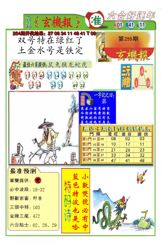 2024255期九龍玄机报(推荐)