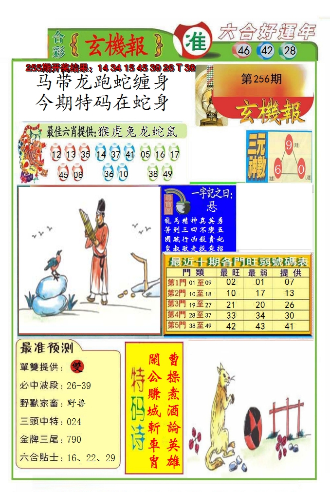 2024256期九龍玄机报(推荐)