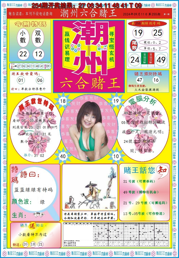 2024255期潮州六合赌王A