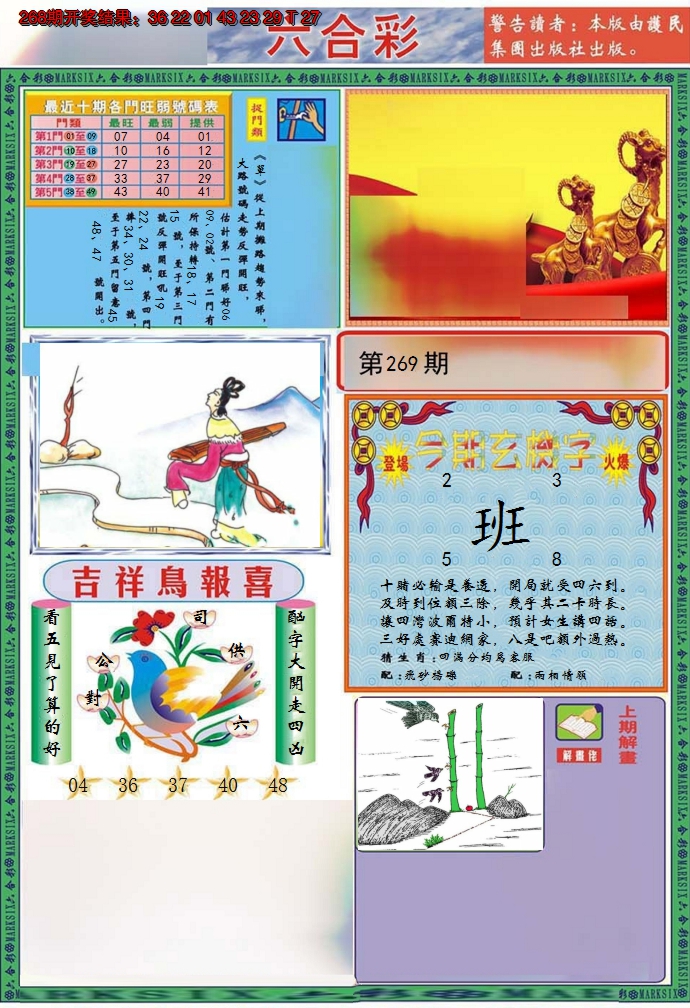 2024269期九龍2011A(推荐)
