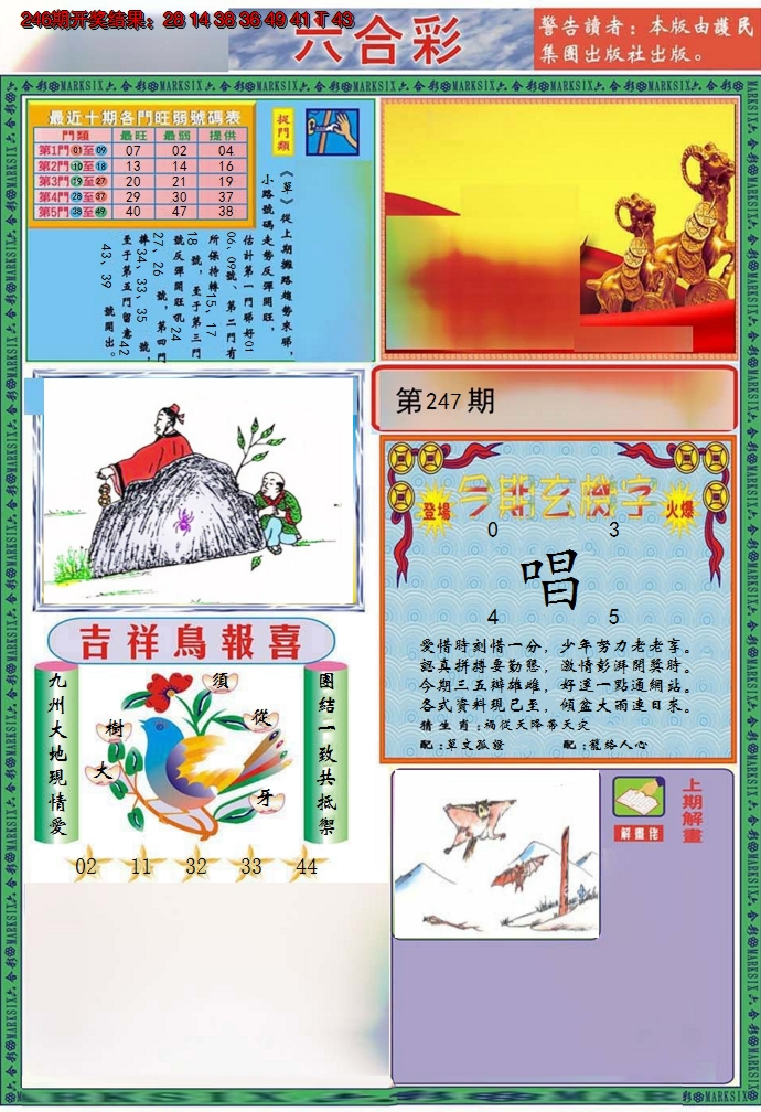 2024247期九龍2011A(推荐)