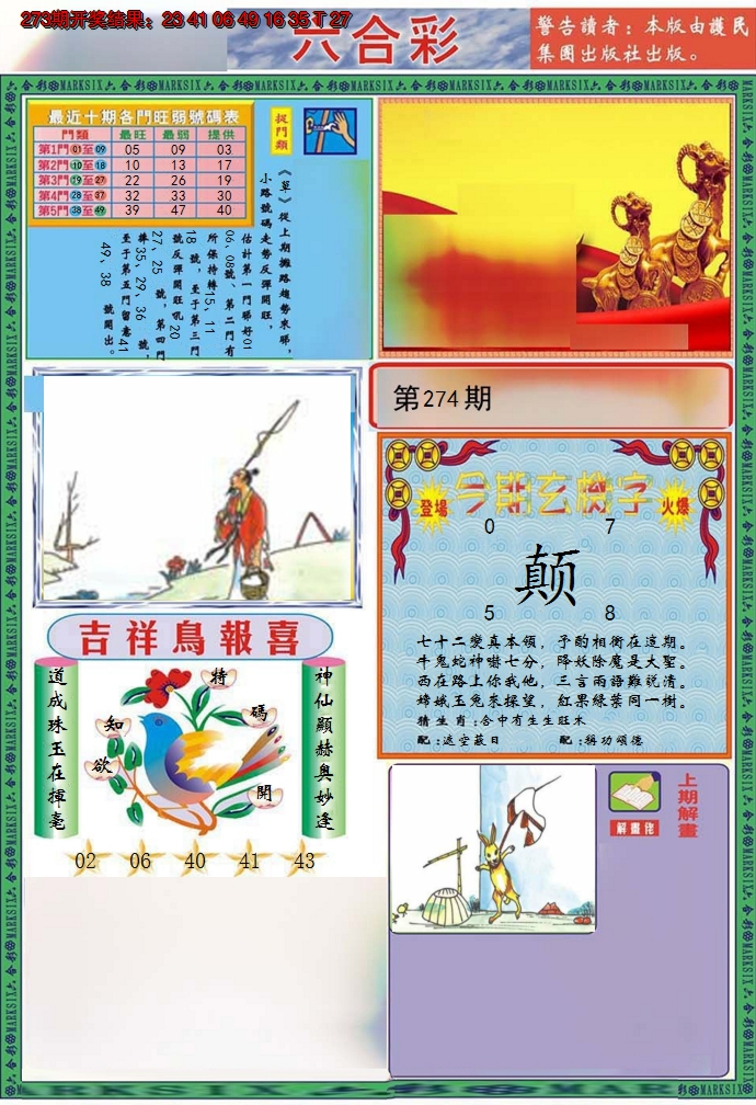 2024274期九龍2011A(推荐)