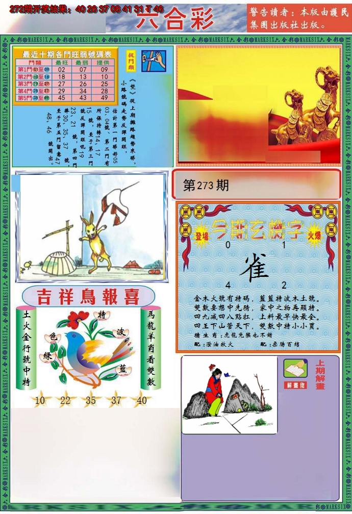 2024273期九龍2011A(推荐)