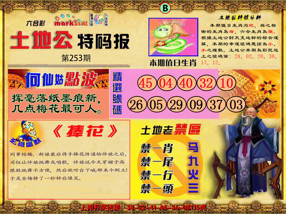 2024253期土地公特码报B