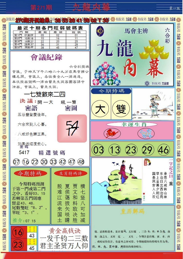 2024271期九龙内幕A